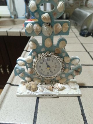 Orologio Ancora Decorativa con Conchiglie Marine