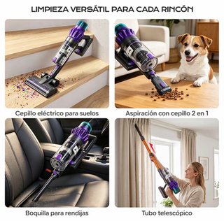 Aspiradora Inalámbrica Morada y Naranja NUEVA
