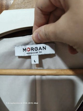 Top encaje Morgan negro y beige
