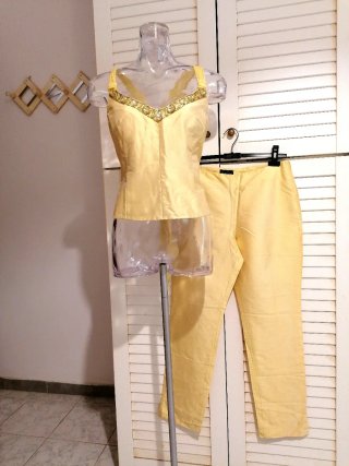 Completo Luisa Spagnoli top e pantaloni seta