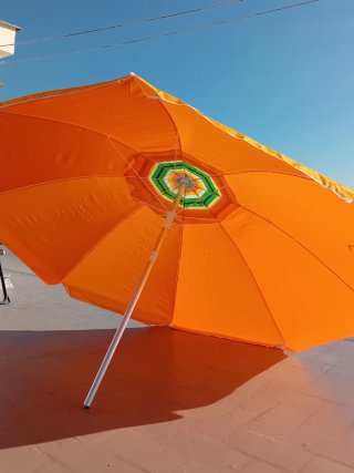 Sombrilla Playa Naranja 220cm