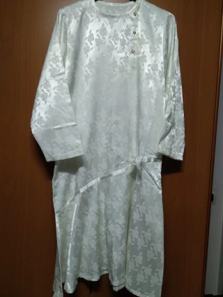 Camicia da notte vintage raso damascato