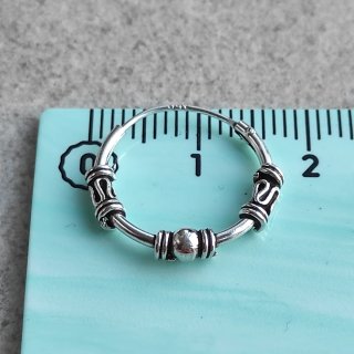 Pendientes Aros Bali Thai Plata
