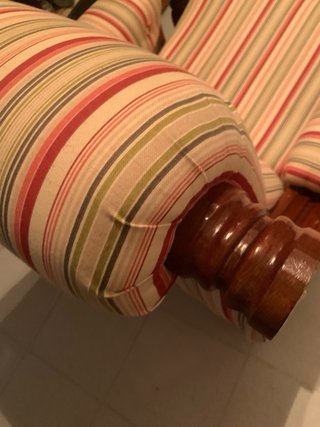 2 Poltrone in Legno e Tessuto