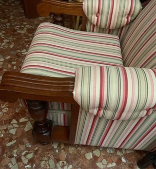 2 Poltrone in Legno e Tessuto