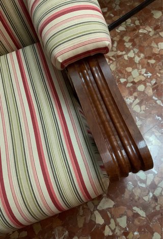 2 Poltrone in Legno e Tessuto