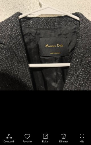 Americana Lana Espiga Gris Massimo Dutti T42