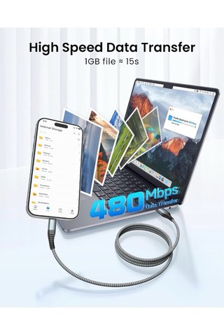 Cable USB C ZKAPOR 3M Carga Rápida