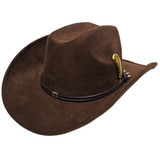Sombrero Vaquero Ala Flexible Marrón Adulto Cowboy