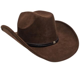 Sombrero Vaquero Ala Flexible Marrón Adulto Cowboy
