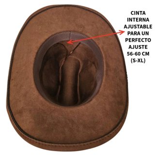 Sombrero Vaquero Ala Flexible Marrón Adulto Cowboy