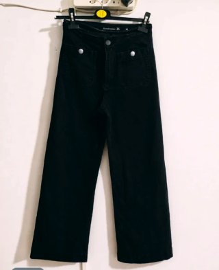Stradivarius Pantalones Negros Talla S