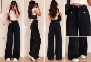 Stradivarius Pantalones Negros Talla S