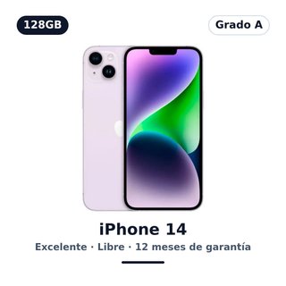 iPhone 14 128GB Viola · Grado A · Libero
