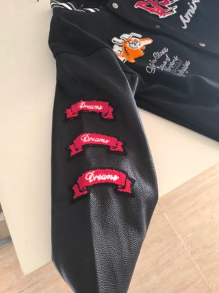 Chaqueta Amiri Negra con Mangas de Cuero