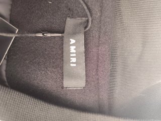 Chaqueta Amiri Negra con Mangas de Cuero