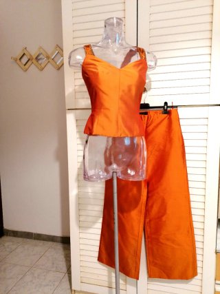 Completo Luisa Spagnoli Seta Arancione