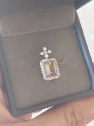 Colgante Ametrino con Circonitas