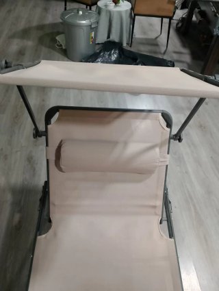 4 Hamacas Playa/Piscina Beige y Gris