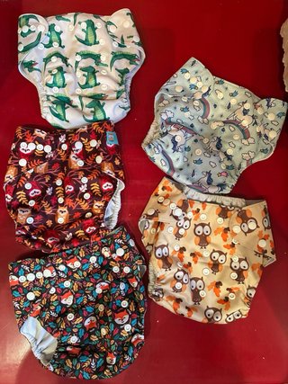 Lote 5 Pañales Tela Reutilizables