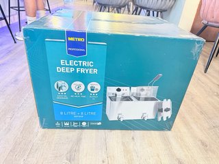 Freidora Eléctrica Doble 8L + 8L