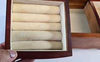 Joyero de Madera Tapizado con Espejo, Cajon, ideal