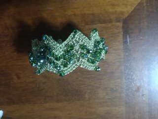 Bracciale donna oro e verde