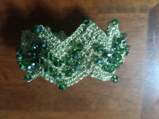 Bracciale donna oro e verde