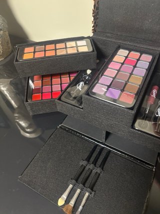 Maletín de maquillaje estampado leopardo