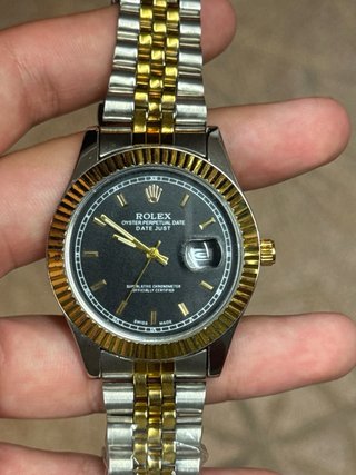 Reloj R*lex Date Just Plata y Oro