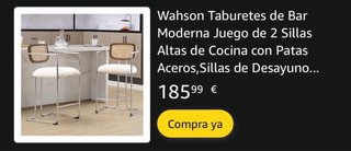 Taburetes de Bar Altos Beige y Marrón (2 uds)