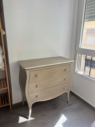 Cómoda 3 cajones madera beige