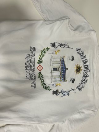 Maglione bianco con stampa
