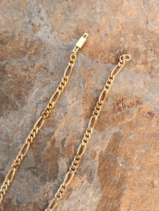 Collar chapado oro y zafiro azul