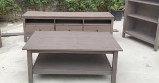 Conjunto Muebles Salón Grisaseo de madera