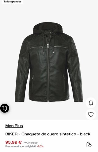 Chaqueta de cuero sintético 7XL – Como nueva