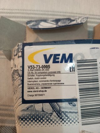Interruptor Embrague VEMO V53-73-0005 Hyundai Kia