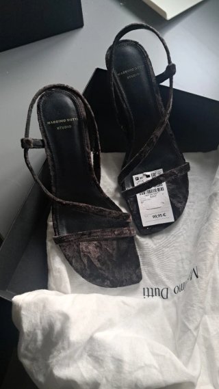 Sandalias Massimo Dutti ante marrón.perfecto estad