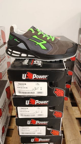 Scarpe antinfortunistiche U-Power Grigio/Verde