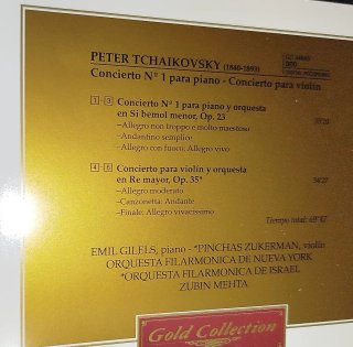 CD Tchaikovsky Conciertos Gilels,Zuckerman y Mehta