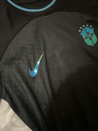 Camiseta de fútbol Brasil Nike Negra