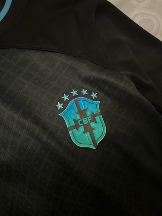 Camiseta de fútbol Brasil Nike Negra