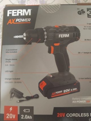 Taladro Ferm 20V Nuevo