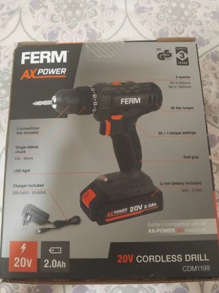 Taladro Ferm 20V Nuevo