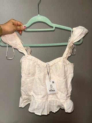 Top Corset Volantes Beige Talla S