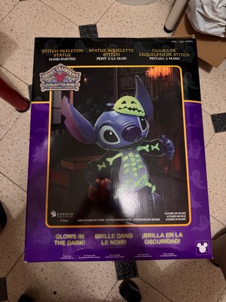 Figura Stitch Esqueleto Disney XXL brilla oscurida