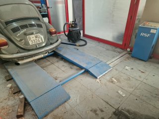 Elevador tijeras para neumáticos