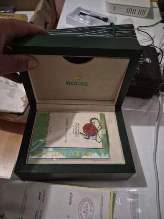 Caja Rolex con bolsa y tarjeta