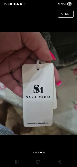 Borsa Sara Moda verde con catena oro