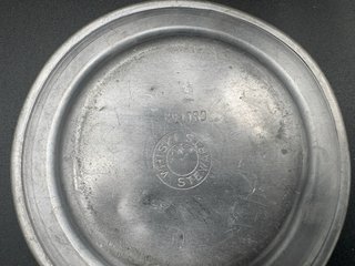 Brocca Vintage Peltro Puro con Sottobicchiere